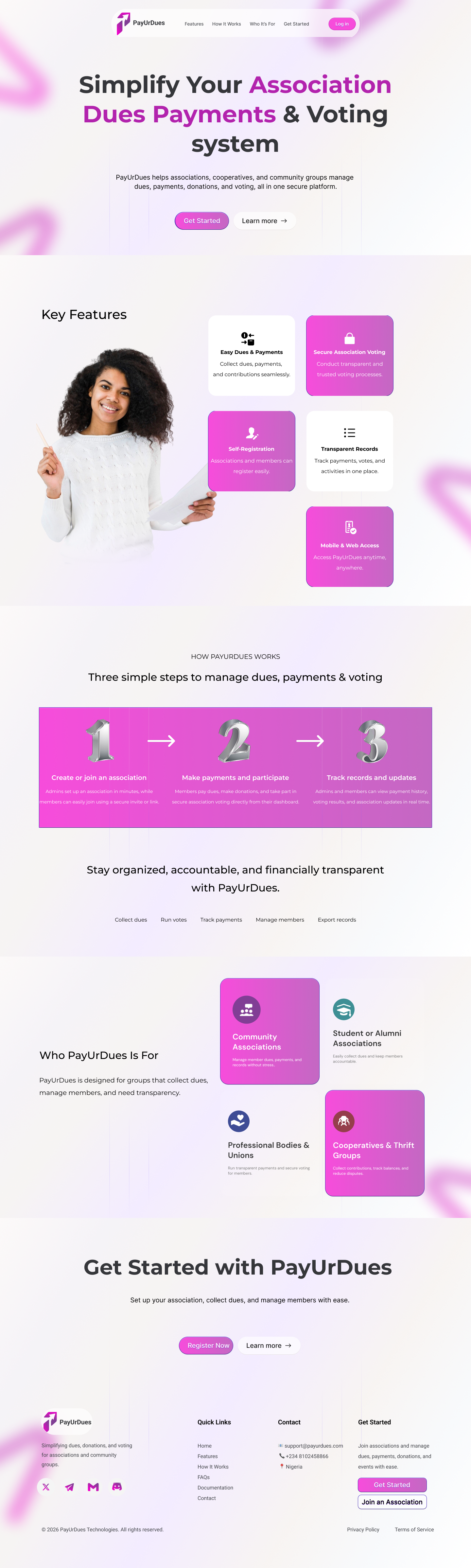 PayUrDues full landing page